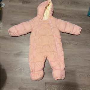 Pink Hooded Baby Snowsuit